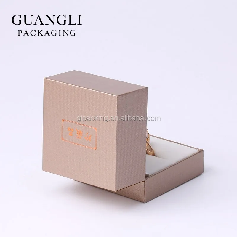 GL free logo printing packaging paper handmade ring jewelry box