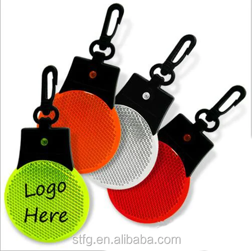 High quality led flashing light reflective hanger for bag