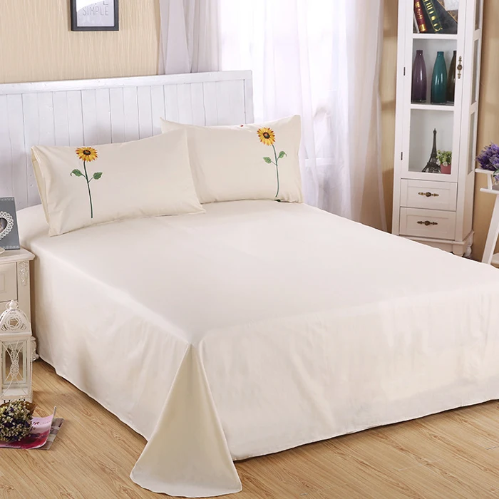 Zhejiang MH Hot sale 100% cotton fabric 4 pieces Handmade embroidery bed cover