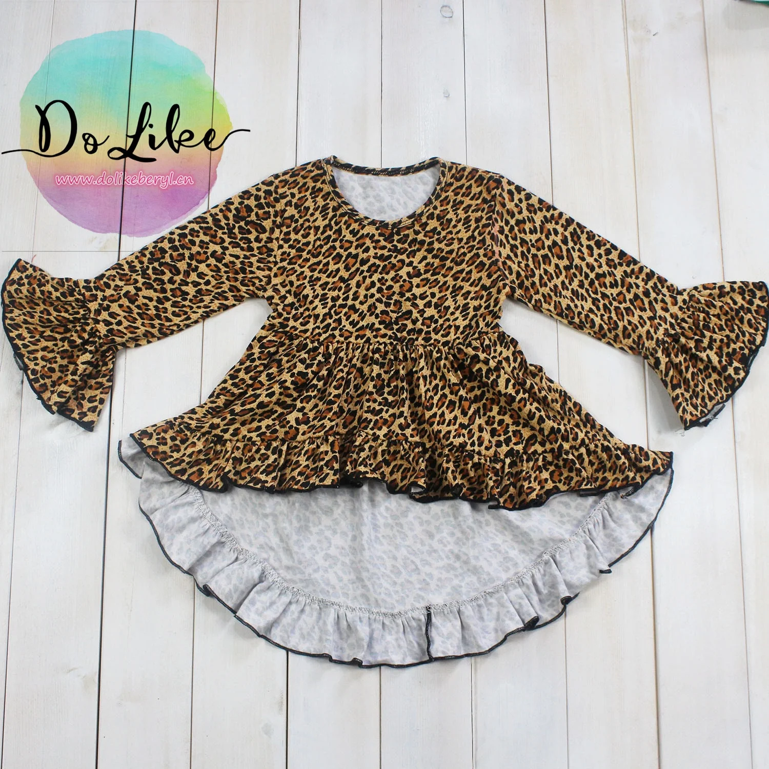 Hot Selling Popular Design Clothing Print Little Girl Skirt Fashion Kids Clothes Soft Baby Dress Leopard Skirt Girls