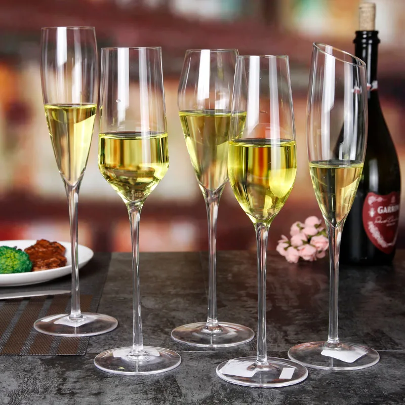 Wholesale  Crystal Champagne Glasses Unique Flutes Glass