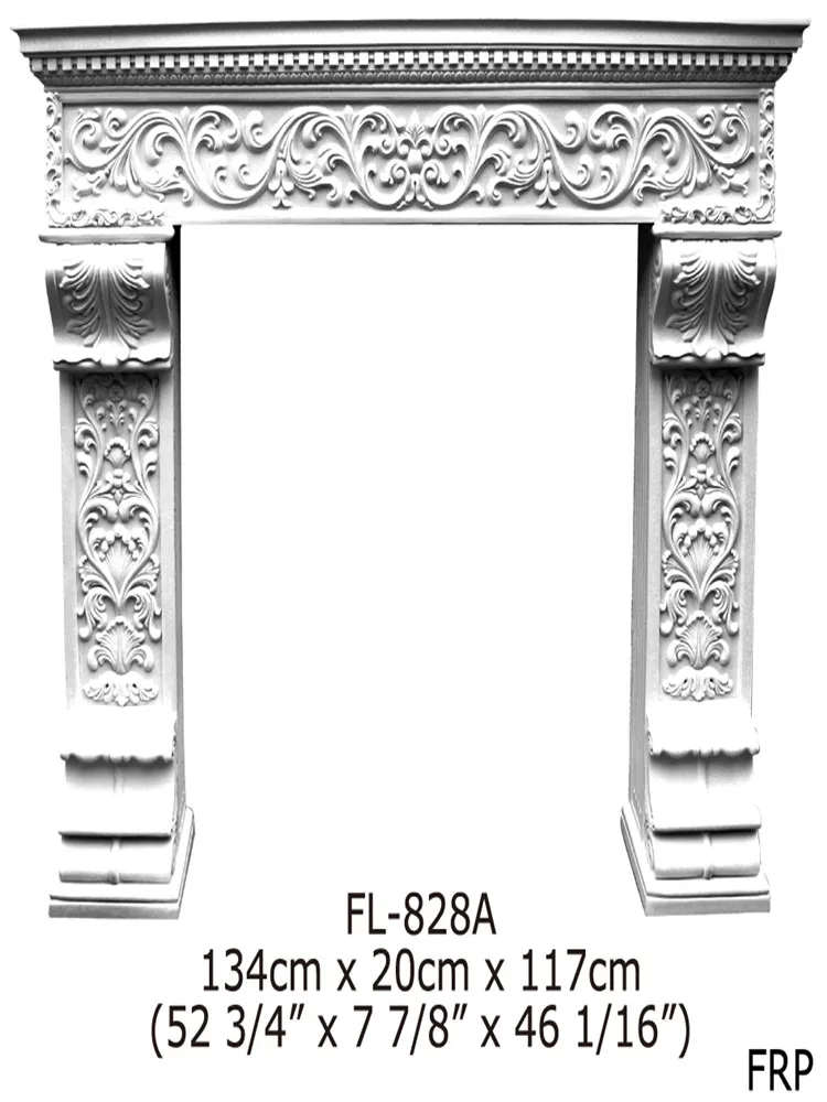 Polystyrene High Quality beautiful PU decorative window surrounds/marble fireplace surround