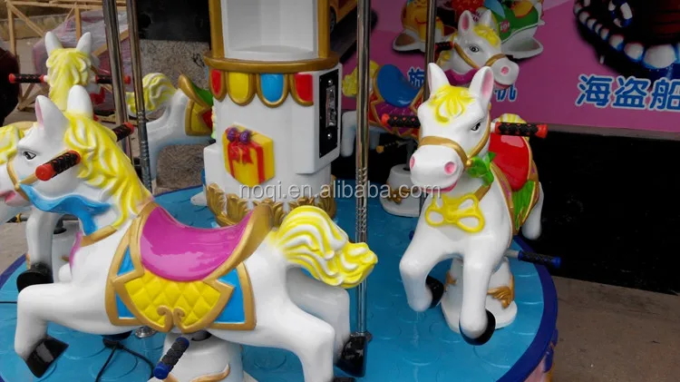 NQK-D10 2016 new design carousel kiddie ride carousel horses amusement ride kids coin operated game machine for amusement park