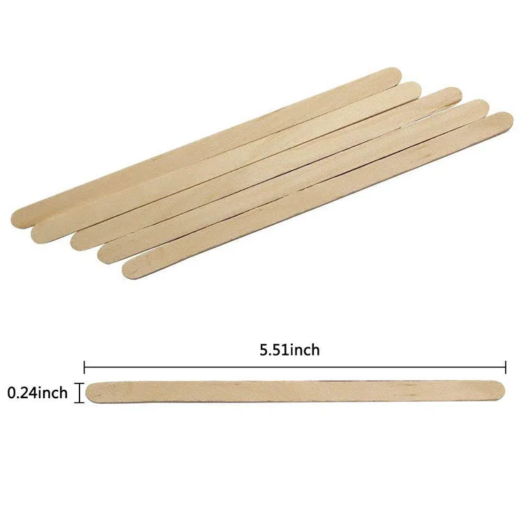 Custom high quality 10 square wooden coffee sticks stirrers paddle tea burger dandiya sticks