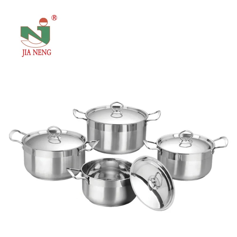 Africa hot selling 8pcs stainless steel cookware set / casserole pot /cooking pot