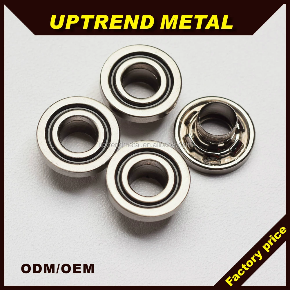 Metal black round eyelets for shoes