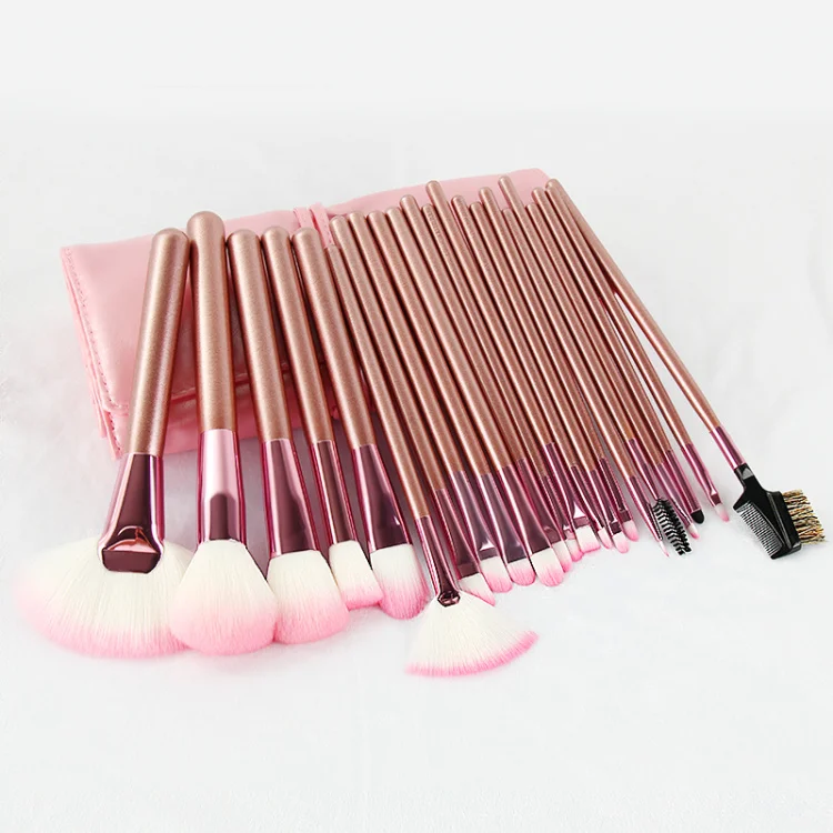 Farmasi Cosmetics Pink Asian Paints Prices Brush Pu Leather Labels 22pcs