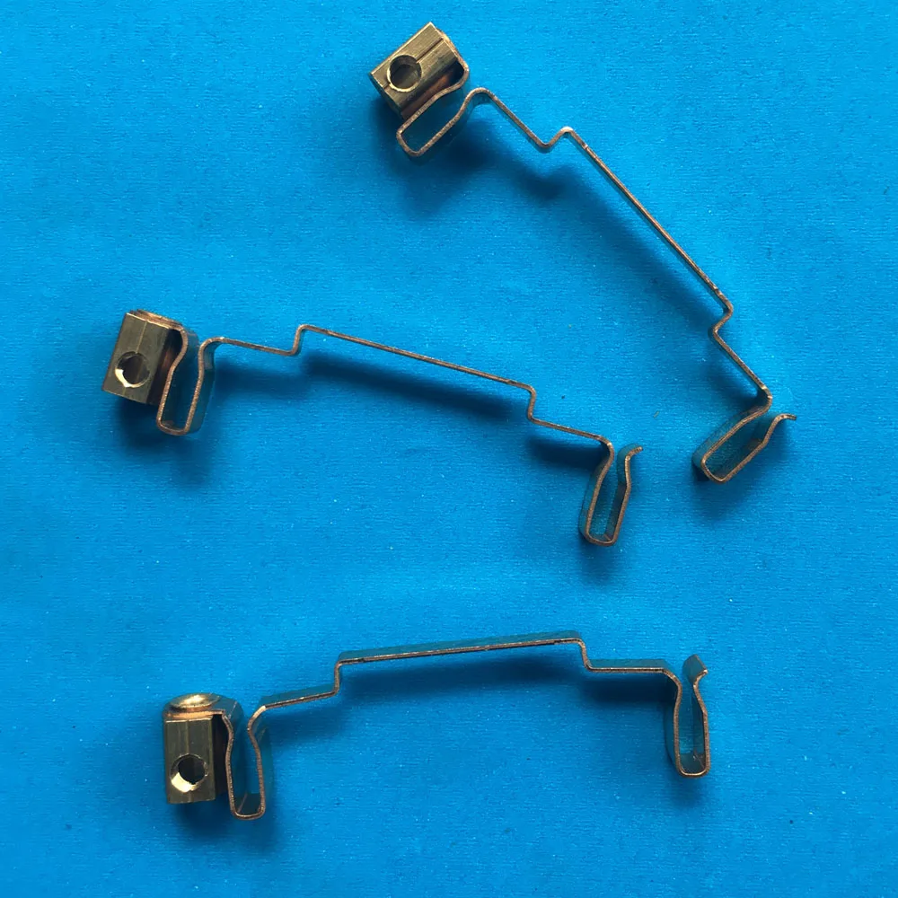OEM Square Pass Brass Copper Connector Battery Terminal Brass Electrical Terminal with silver contact