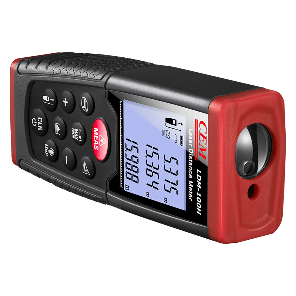 CEM LDM-100H открытый 330ft 100m лазерный дальномер лазерная рулетка расстояние, площадь и объем