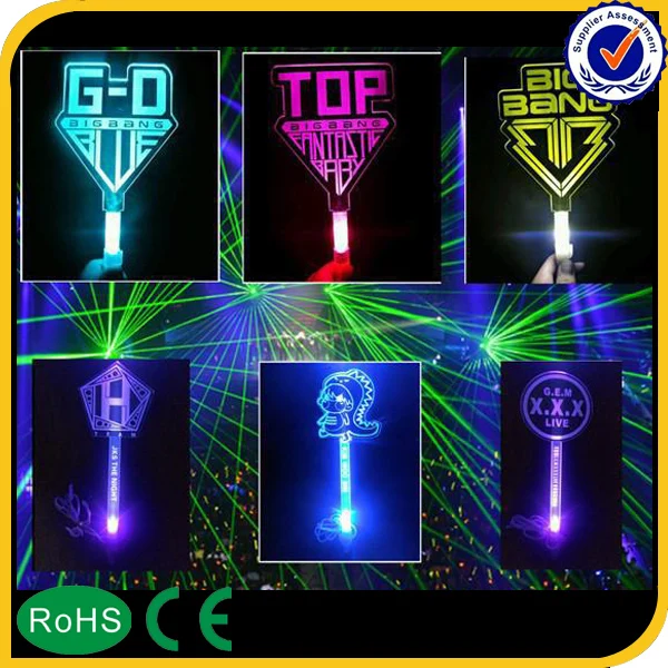 
2019 customized logo led flashing stick, concert light stick 