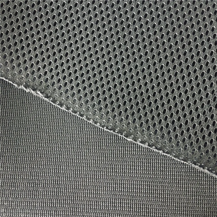 New soft sandwich knitted 5mm polyester 3d spacer mesh fabric for bedding pad
