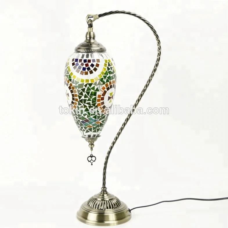 
Tokin-lighting (TS1001) Handmade Mosaic Art Turkish LED table Lamps 