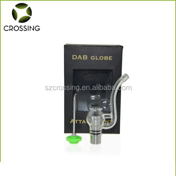 Оптовая продажа, ручная стеклянная курительная трубка, керамический испаритель с двойной катушкой и силиконовой крышкой