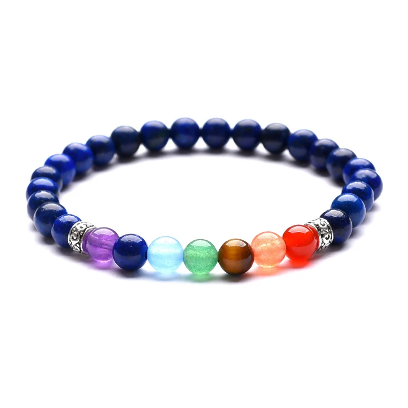Trade Insurance High Quality 7 Chakra 6MM Natural Stone Bracelets For Women