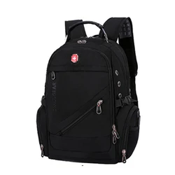 Waterproof Travel Backpack Women Rucksack Male School Bag External USB Charging Swiss Laptop Backpack