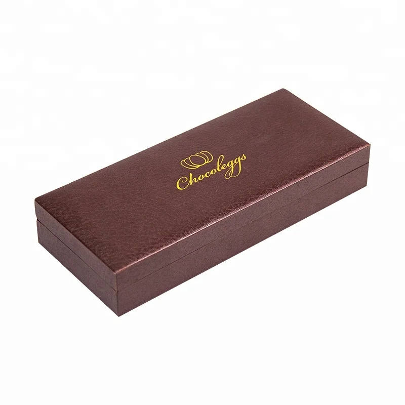 Fancy Leatherette wapped a wood box luxury Chocolate Gift Boxes Packaging
