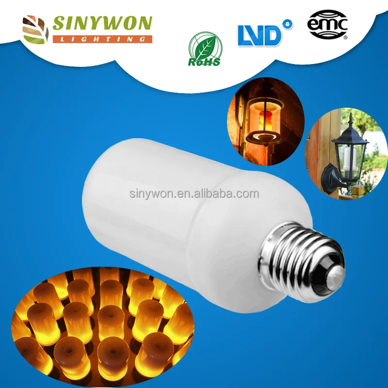 
2018 Hot-selling up-side-down creative led Flame Effect Bulb Fire Effect Led Light Led Flame Lamp 