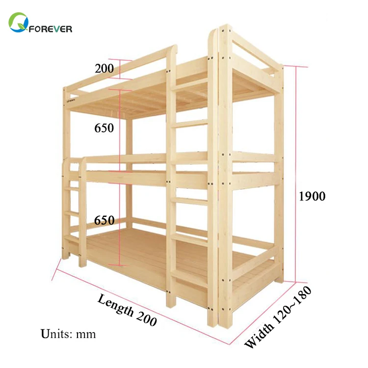 Triple Bunk Bed With Wardrobe triple deck bed For Kids /Children