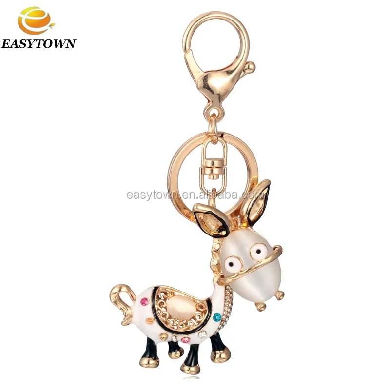 2020 Custom metal latest fashion key chains metal keychain donkey keyring machine to make keychains