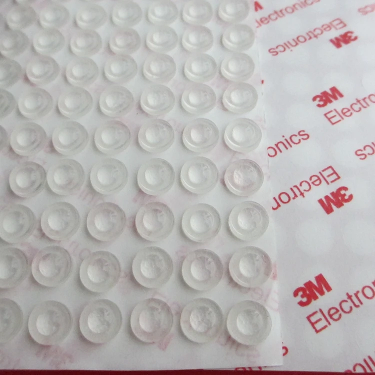Cylindrical Adhesive Rubber Bumper Feet, Round Silicone Bumper Dot, Protective Anti Slip Feet