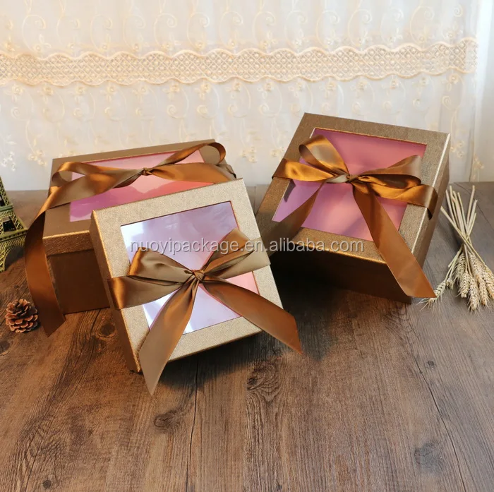 wholesale cheap decorative medium square gift packaging boxes for wedding wrist flowers