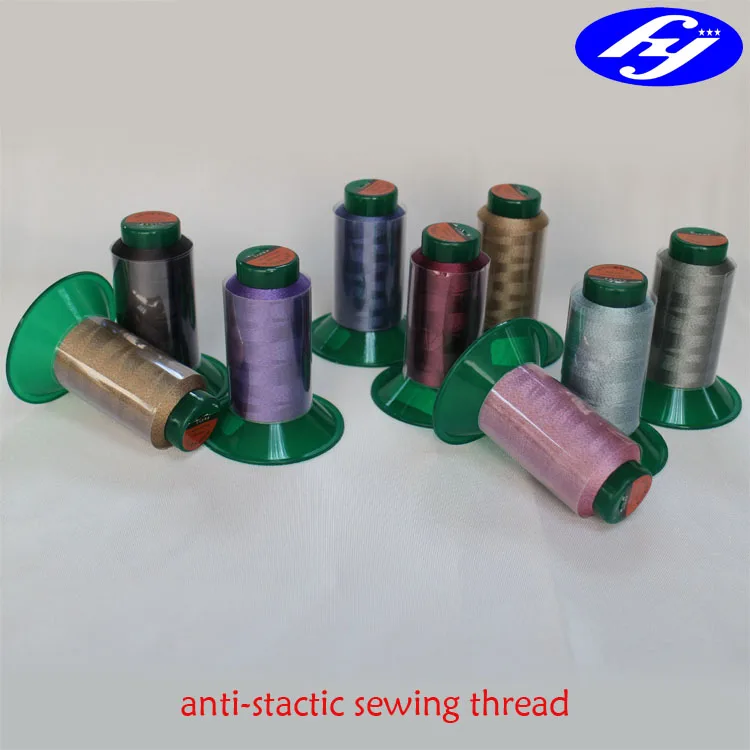 40Ne, 3ply with 20D conductive filament polyester antistatic sewing thread