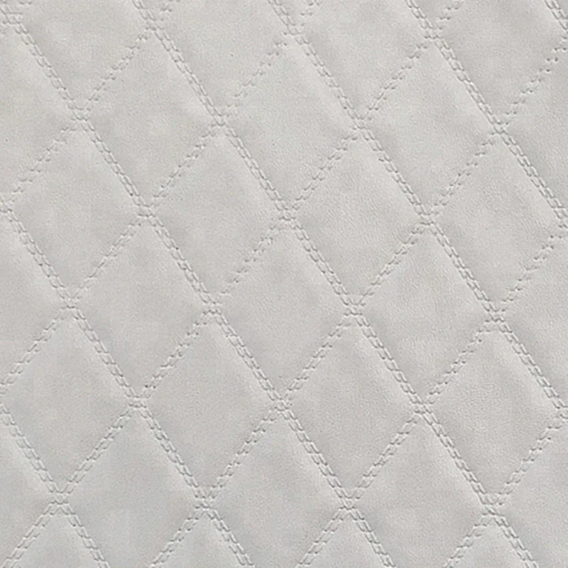 Wholesale stock lot Embroidery  Vinyl Upholstery Faux sponge leather for Car Seat Mat