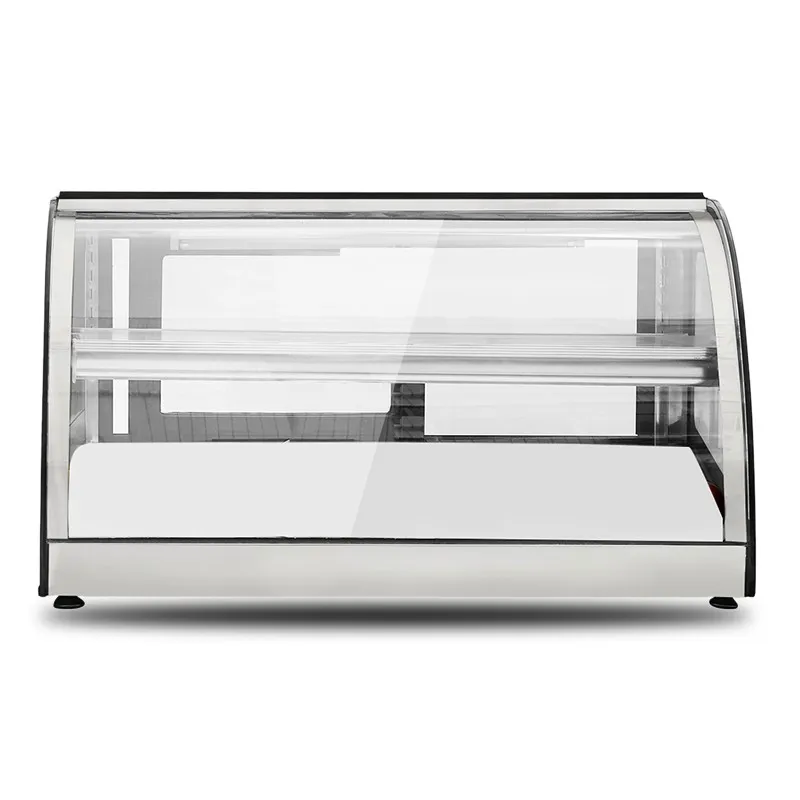 1 Layer Curved Glass Electric Mini Bread Display Cabinet Showcase, Warming Showcase