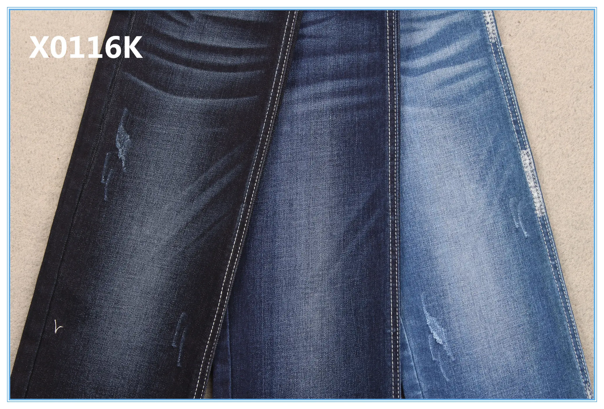 Repreve certificate recycled plastic bottle unifi polyester stretch denim fabric for jeans