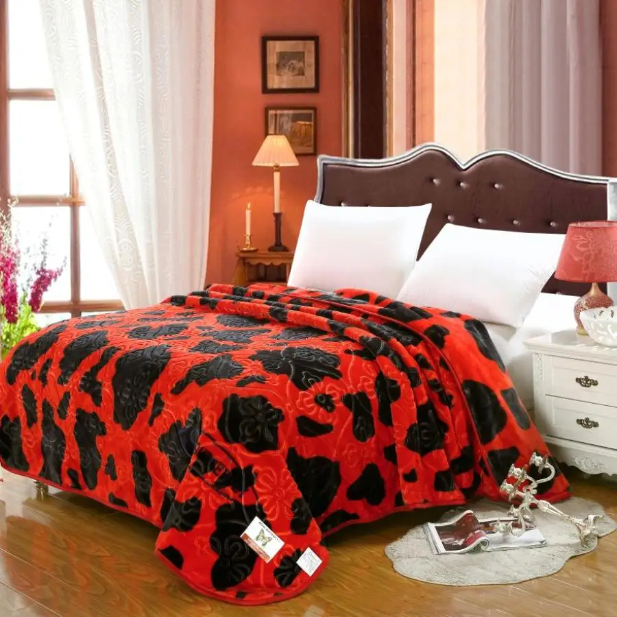 4 Pcs Set 100% Polyester Blanket & Bedcover Bedding &Pillow Blanket Factory