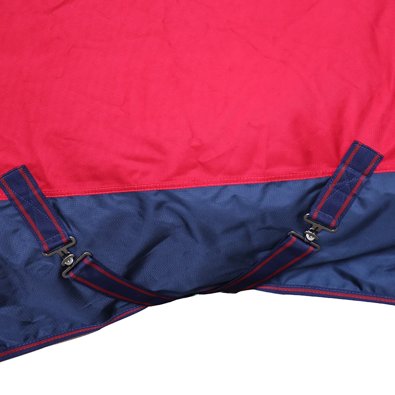 Horse Blanket Ripstop Fabric 1680D Heavy-duty Winter Shell and Nylon Lining Rain-resistant Cotton-filled with Detachable 280G SS