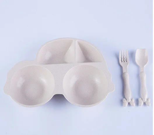 Eco-friendly car shape kids wheat straw bowl