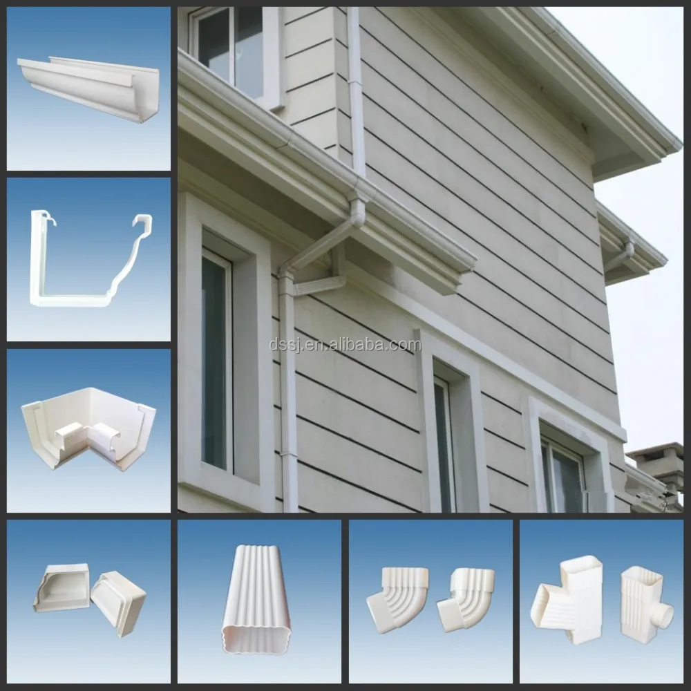Square 5.2K PVC Roof Gutter Philippines Nigeria Ghana Mauritius India US