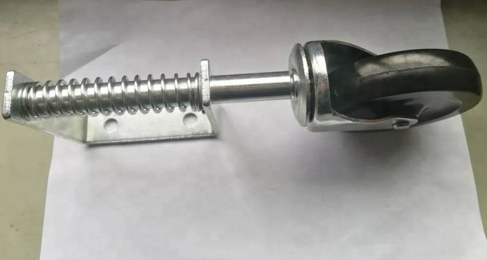 4inch Spring Loaded Gate Caster Rubber Wheel