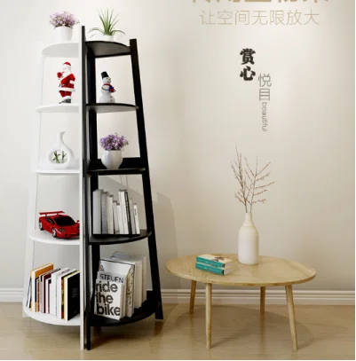  Горячая продажа MDF Сделано белый черный или кофейного цвета Лестница Сад 5 круглый Ланч-бокс древесины ванная комната угловая полка для дома и