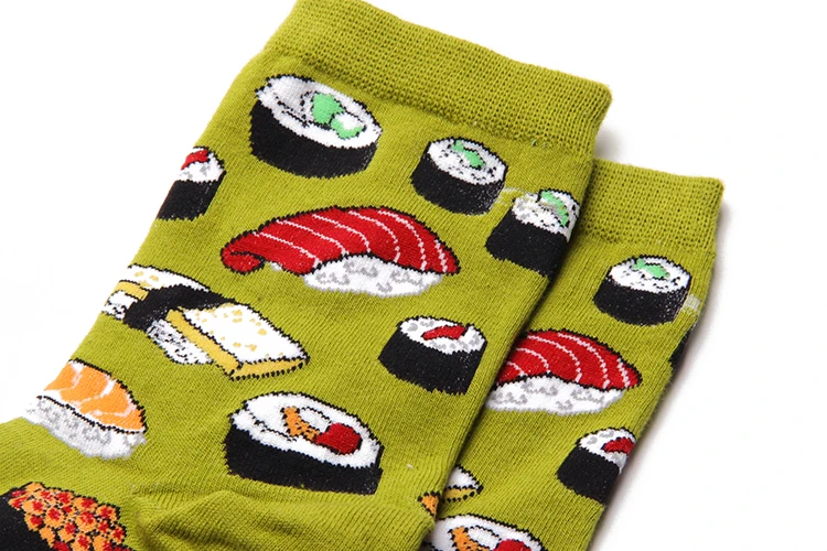 Womens Novelty Crazy Crew Socks Funny Colorful Food Socks Sushi Socks