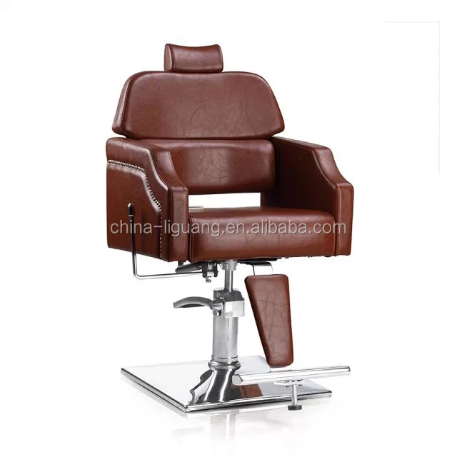 
China factory orange portable hair salon chairs reclining make up chair rotary reclining barber chair 