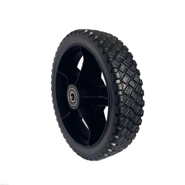 12 inch garden cart wheel/300mm garbage bin wheel/big wheel plastic wheelbarrow