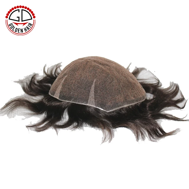 High Quality Sock Indian Human Hair Swiss Lace Base Mens Toupee