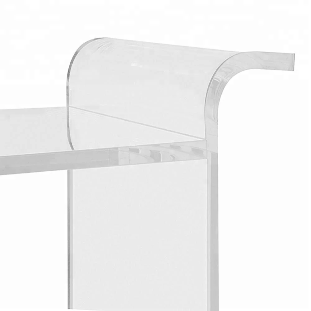 Прозрачный акриловый барный тележка на колесах 3-х уровневая Lucite Rolling тележка для напитков из акрила для волочения