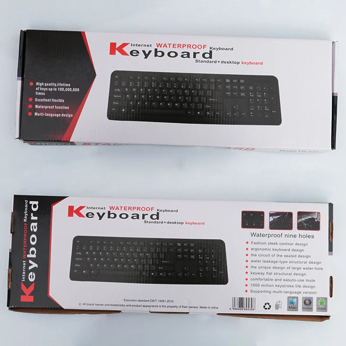 Manufacture Wholesale Custom Logo Wired Computer Keyboard for Gaming and Office
