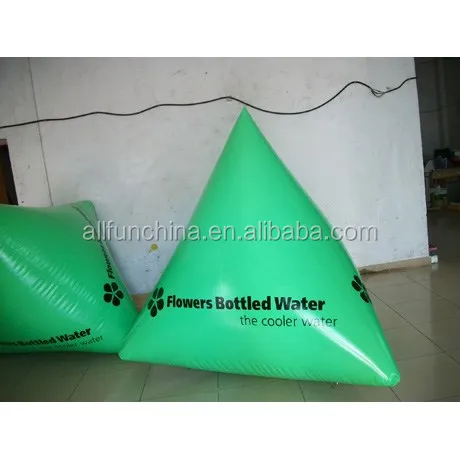 inflatable buoys triangular shape inflatable floats buoys for water swim triathlons advertising custom logo size colour