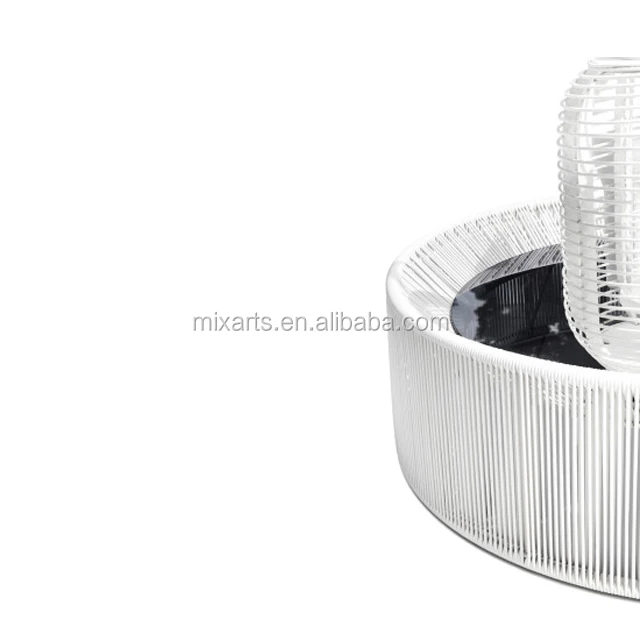 
Mixarts foshan factory outdoor furniture coffee white wicker rattan tea table 