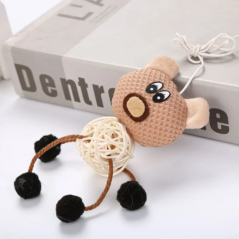 natural New Arrival Pet Products Interactive cat toy with rattan ball
