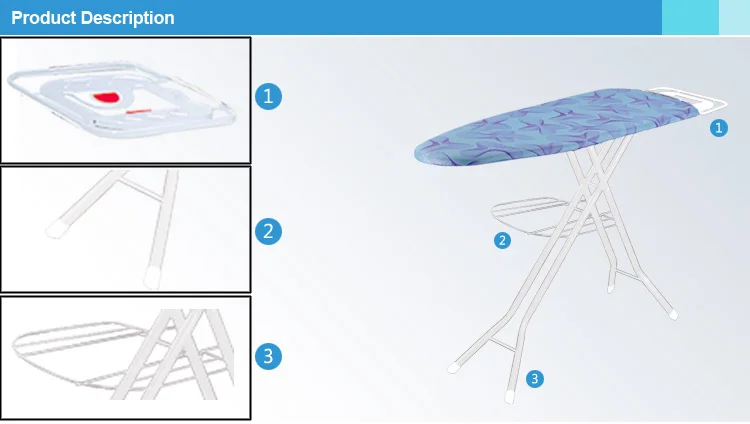 100% хлопок тканевый чехол Складная сетка гладильная доска с железной стойкой