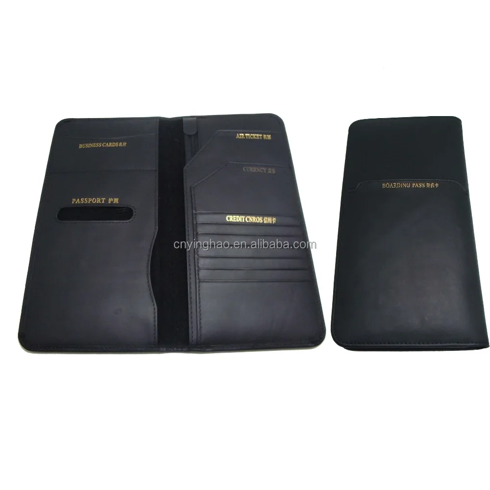 
Customized leather rfid blocking card protectors passport 