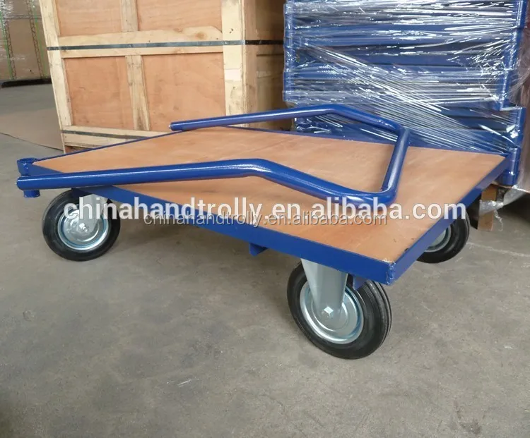 500kg heavy duty foldable wood platform trolley