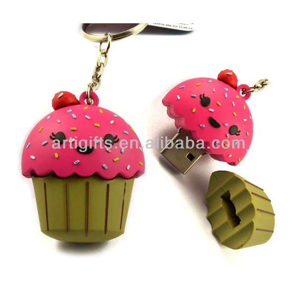 Прямая продажа с фабрики рекламные подарки на заказ милый 3D брелок из ПВХ для Usb-накопителя ключей