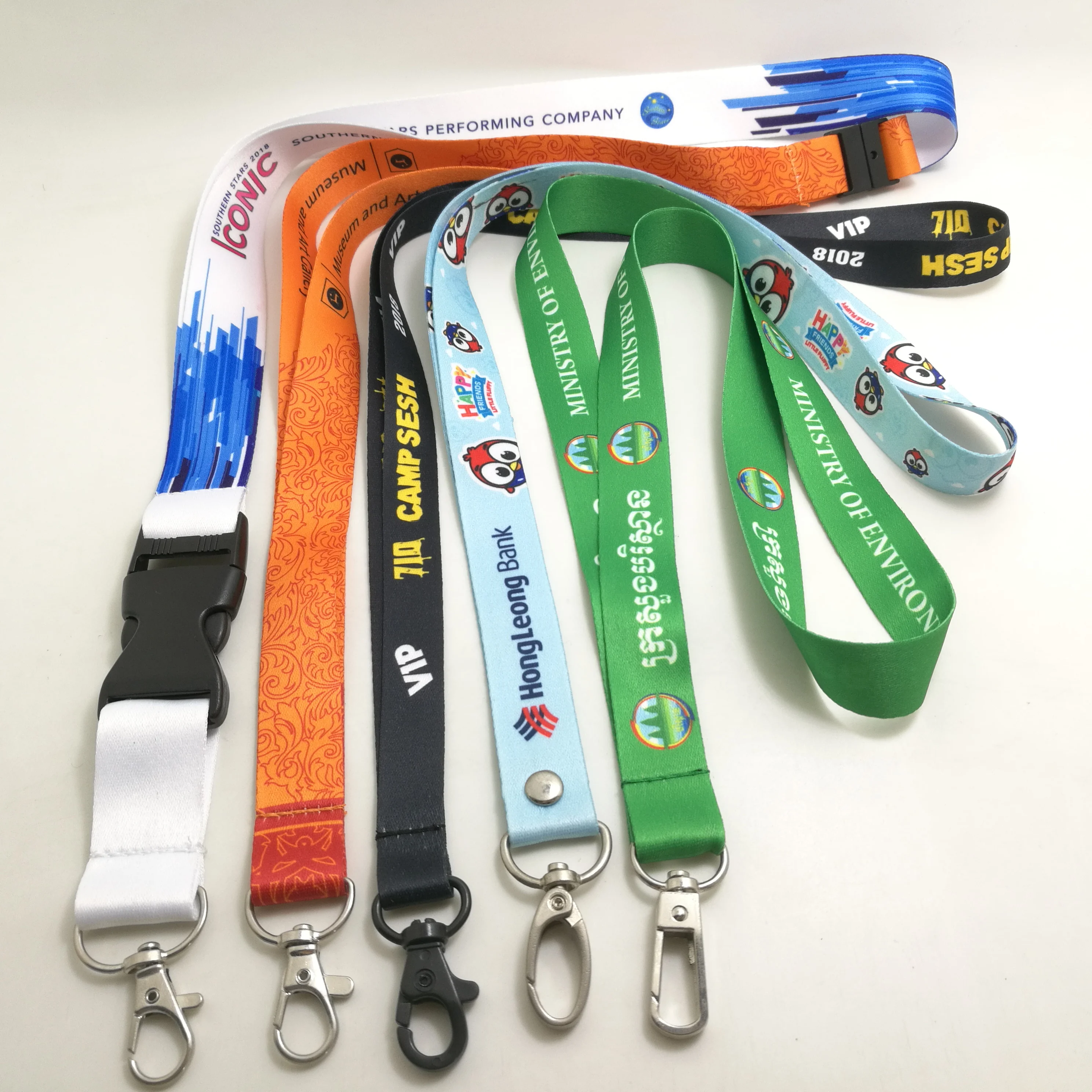 polyester fabric dye sublimation raw materials 1/ 1.5/ 2/ 2.5 /3cm width for lanyard