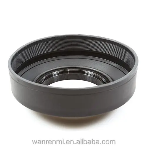 
49mm Three function 3 in1 Collapsible rubber lens hood for digital camera  (60730808450)